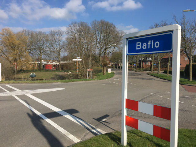 Kruispunt provinciale weg Baflo